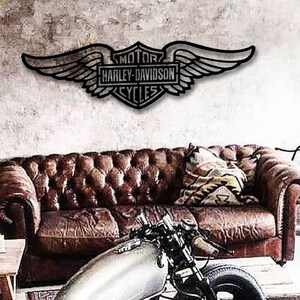 cast iron harley davidson sign