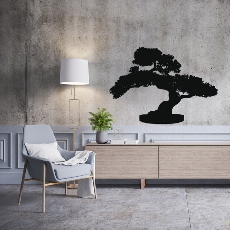 Bonsai Tree Metal Wall Art Tree of Life Wall Decor Natural Etsy
