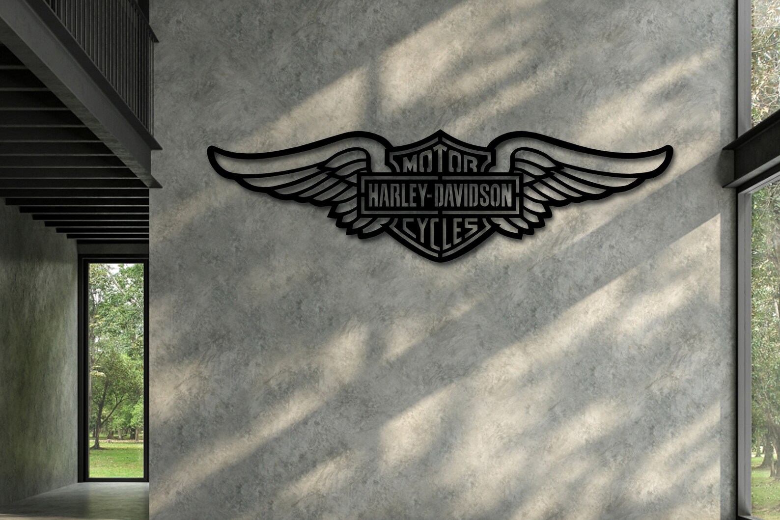 cast iron harley davidson sign