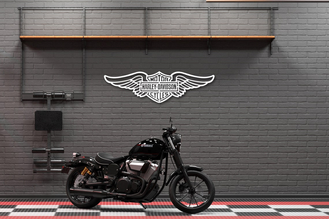 cast iron harley davidson sign