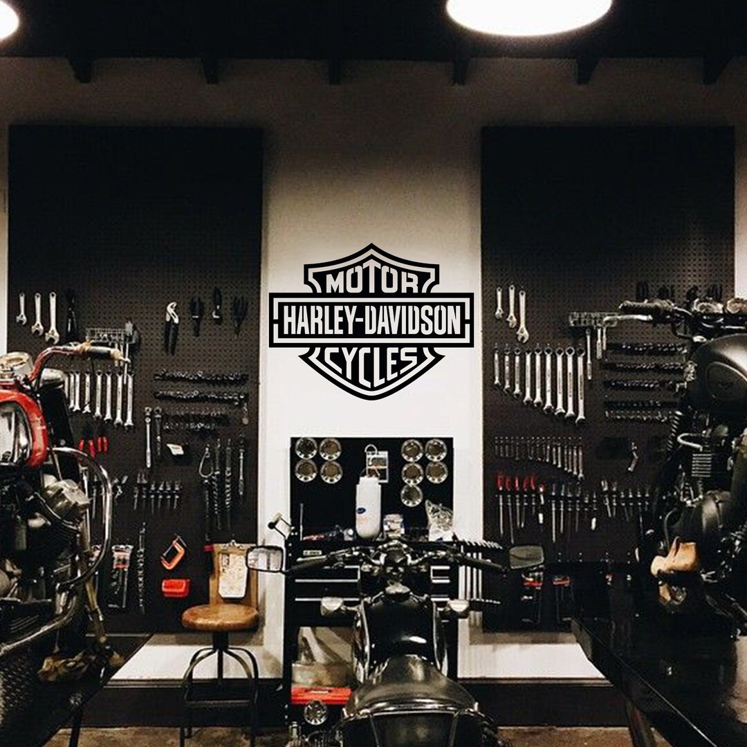 Harley Davidson Wall Hanging Decor Metal Wall Art Motorcycle Etsy