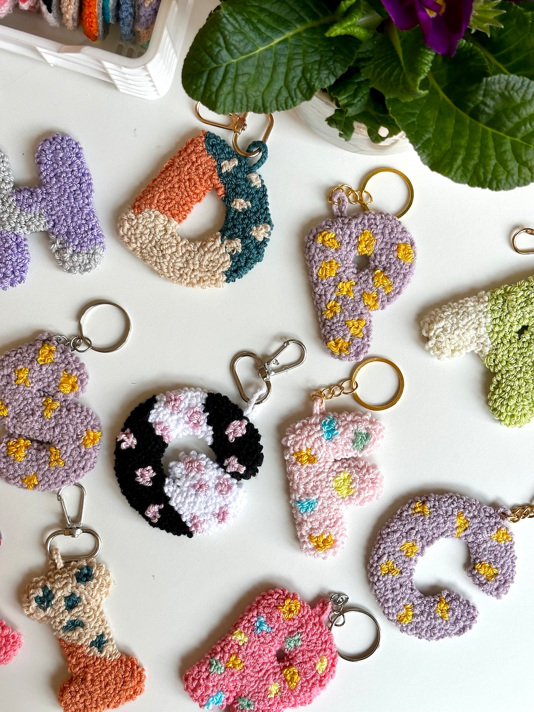 Online Creating Custom Initial Keychains with Punch Needle Course ·  Creative Fabrica
