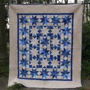 blue star quilt ,Samples made to order