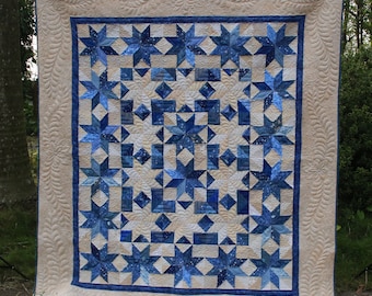 blue star quilt ,Samples made to order