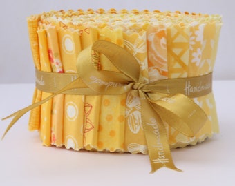 Jelly Roll yellow, pink, black, red , green , purple , blue ... - 20pcs 2.5" x 42",