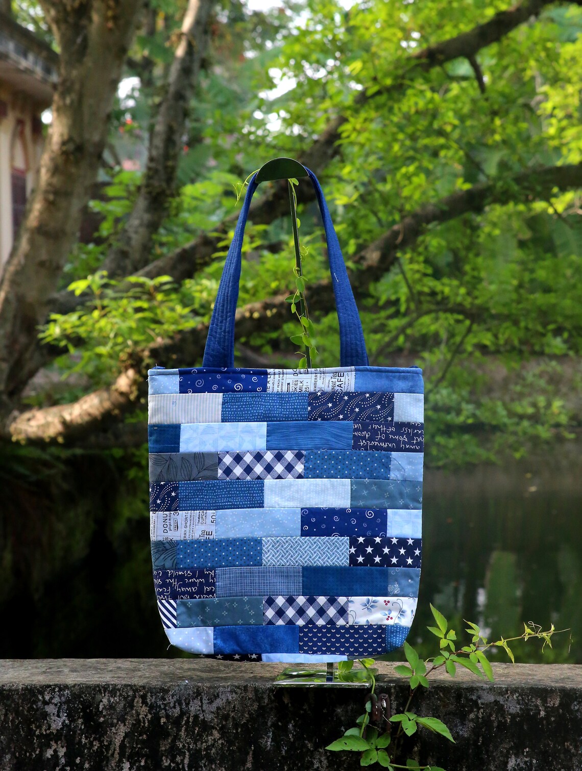 Quilted Bow Tote Bag With Wallet Set main image 1