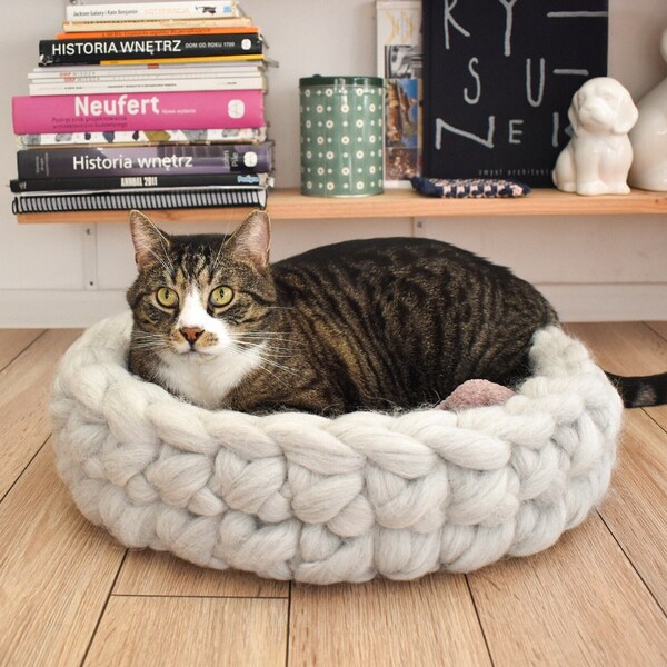 Wool Cat Bed Etsy