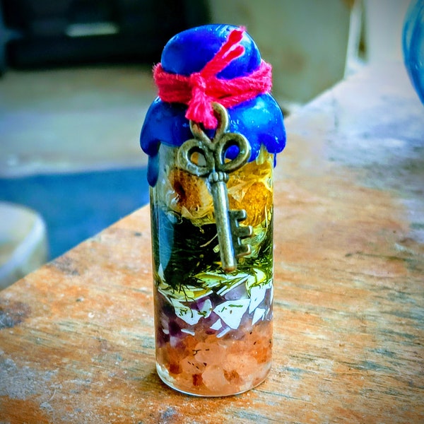 Authentic Good Health Spell Jar | Mental Health Intention Jars | Mini Witch Bottles | Fairy Jars | Good Health Charms | Personal Amulets