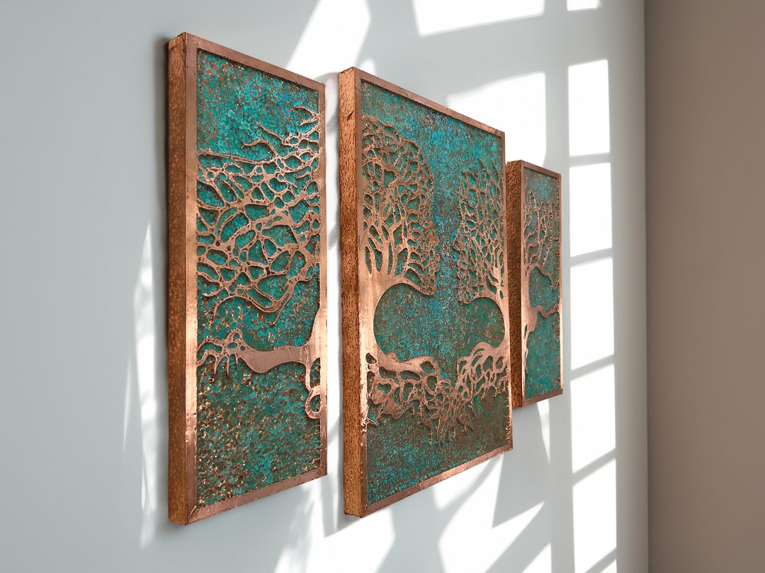 Metal Wall Decor I Living Room Wall Art Copper Decor Metal Wall Art I