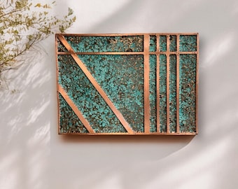 Copper Art l Rustic Copper Wall Art | Farmhouse Decor | Textured Wall Art | Minimalist Decor