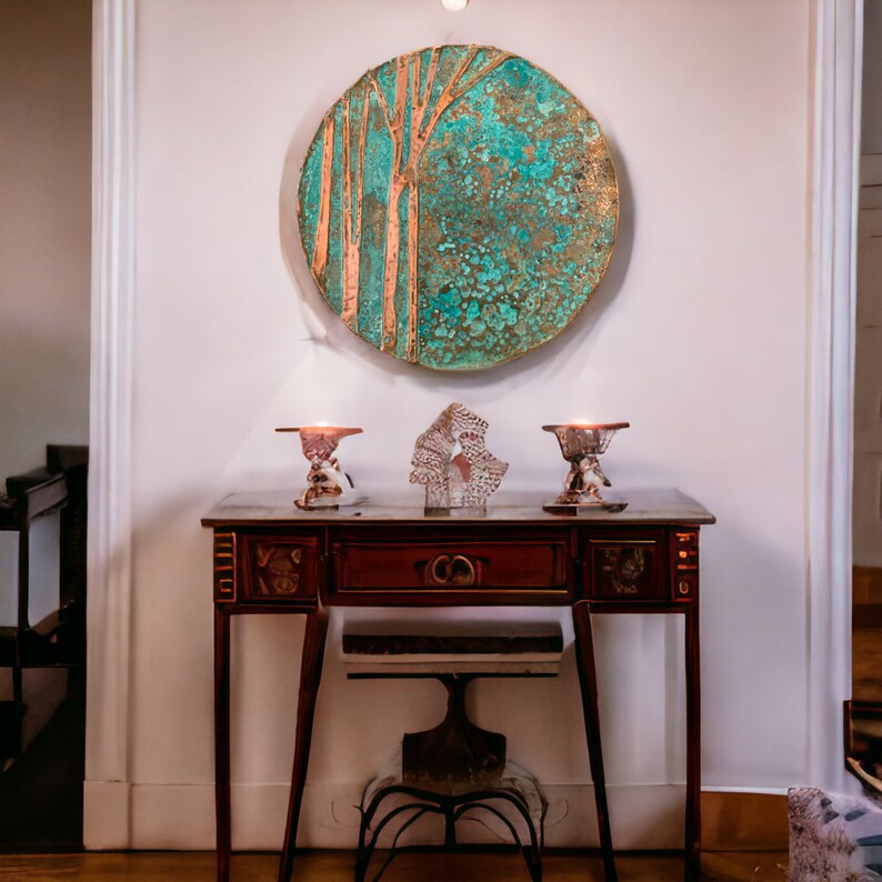 Rustic Copper Wall Art | Farmhouse Decor | Textured Wall Decor ...