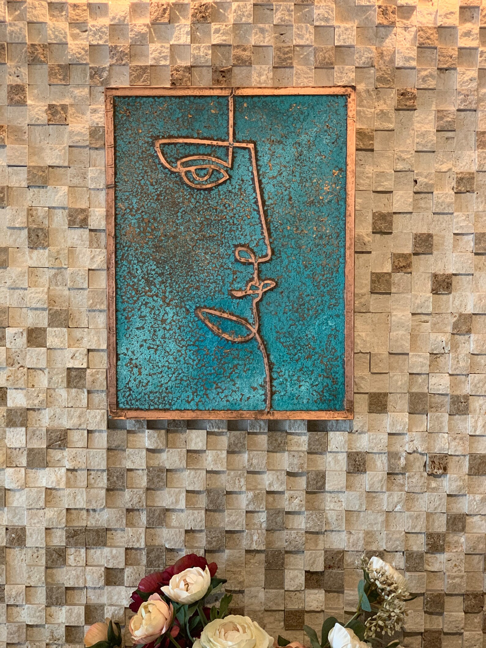 Rustic Copper Wall Art Farmhouse Decor Textured Wall Art - Etsy