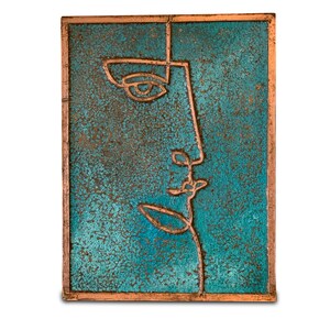 Rustic Copper Wall Art | Farmhouse Decor | Textured Wall Art ...