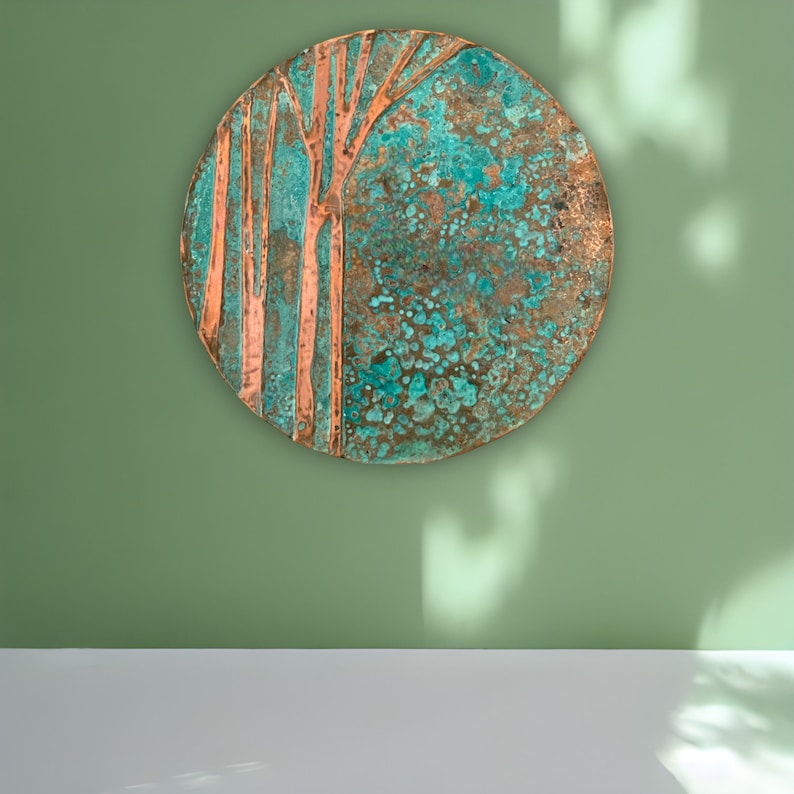 Rustic Copper Wall Art Farmhouse Decor Textured Wall Decor - Etsy
