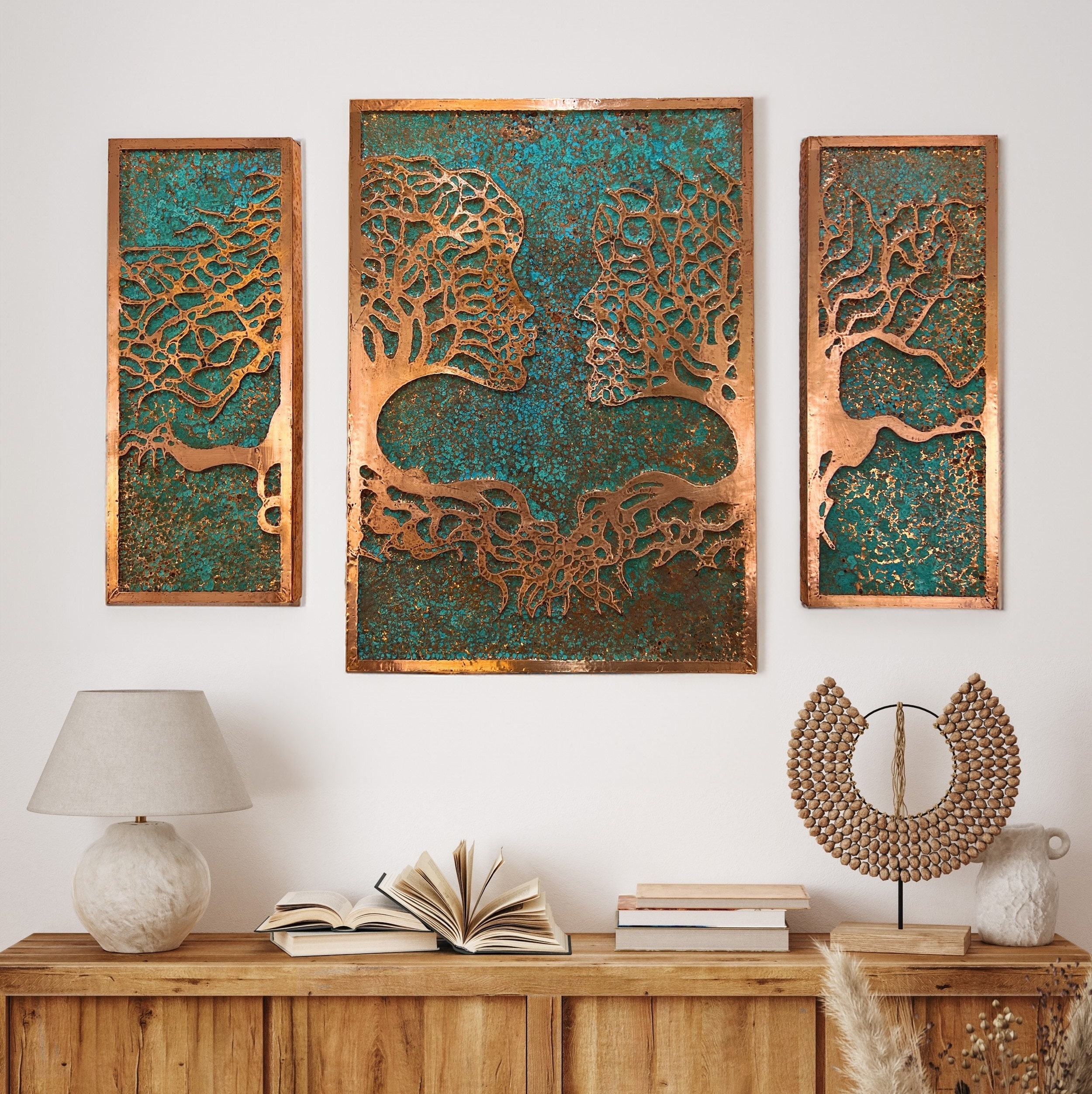 Metal Wall Decor I Living Room Wall Art Copper Decor Metal Wall Art I ...