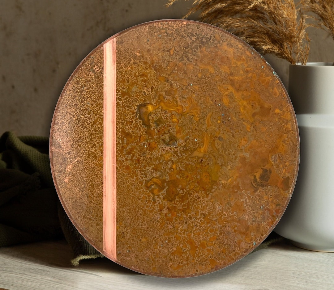 View of Copper Wall Art | Rustic Decor | Textured Wall Decor | Minimalist Decor ...