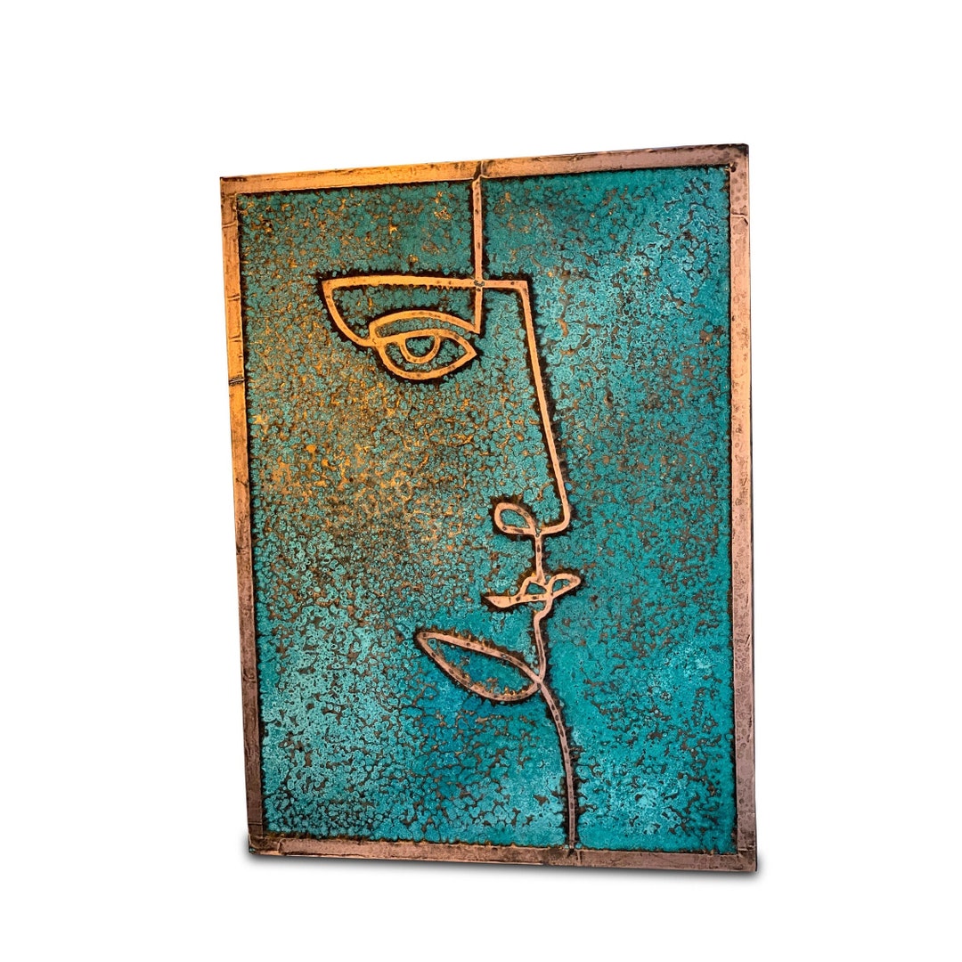 Rustic Copper Wall Art | Farmhouse Decor | Textured Wall Art ...