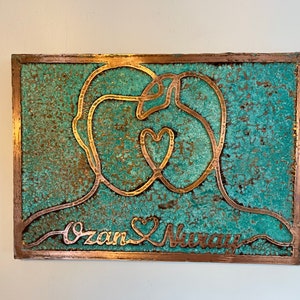 Personalized Copper Decor | Couples Wall Hangings | Unique Wall Decor | Copper Wall Art