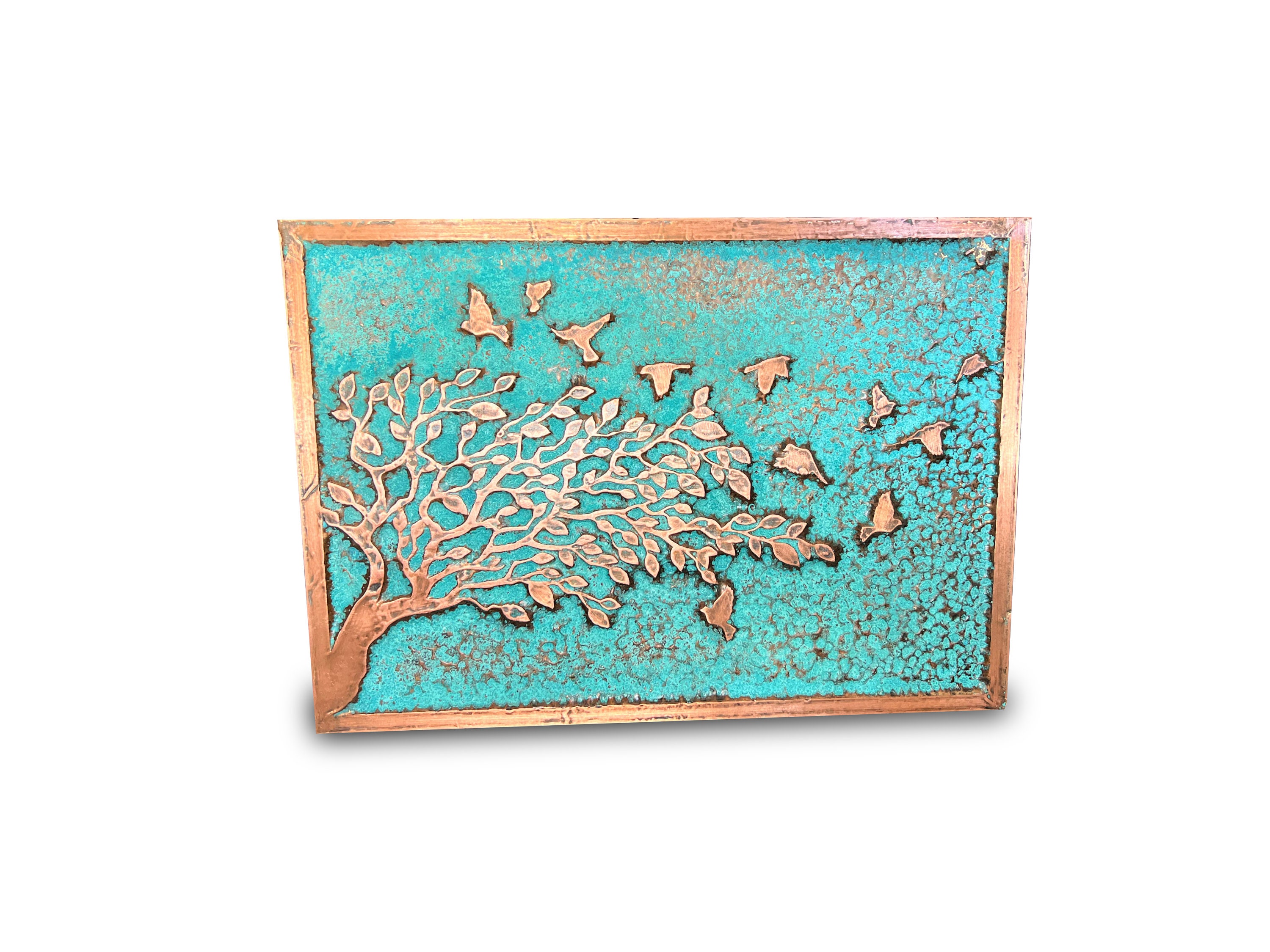 Rustic Copper Wall Art | Farmhouse Decor | Textured Wall Art ...