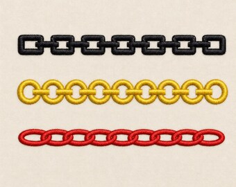 Chain Border Set, 8 sizes, machine embroidery designs