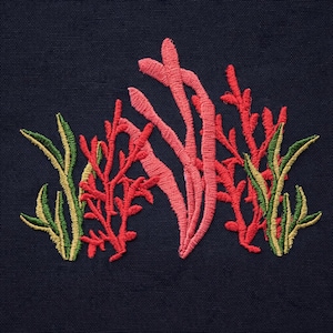 Bundle of 10 corals, 2 sizes each, machine embroidery designs