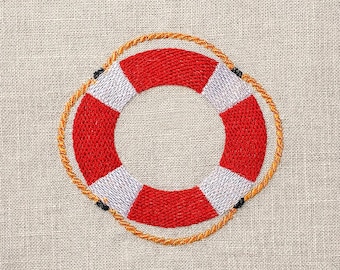 Life buoy, 6 sizes, machine embroidery designs