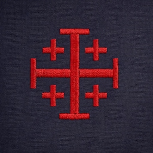 Jerusalem Cross & blason, 15 sizes each, machine embroidery design