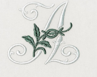 Vintage Monograms, 26 capital letters, 5 sizes, machine embroidery designs