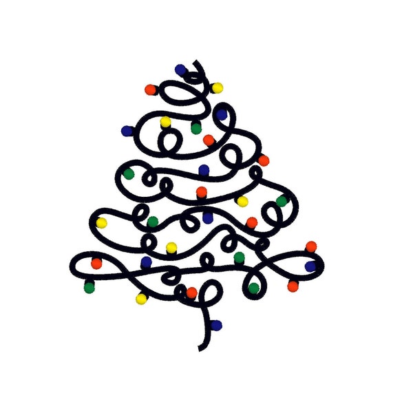 Weihnachtsbaum, 7 Größen Stickdatei für die Stickmaschine, sofort download