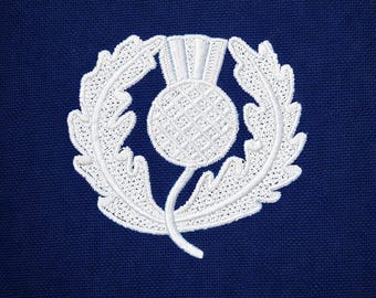 Rugby vintage escocés Escocia 1871 Cardo, 3 tamaños, diseños de bordado a máquina