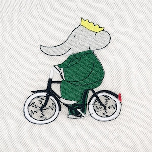 Éléphant Babar, Royal Ride Babar Style, 3 tailles, motifs de broderie machine