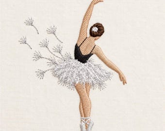 dandelion ballerina Ballet Dancer, Classical Ballet, 3 sizes, machine embroidery designs