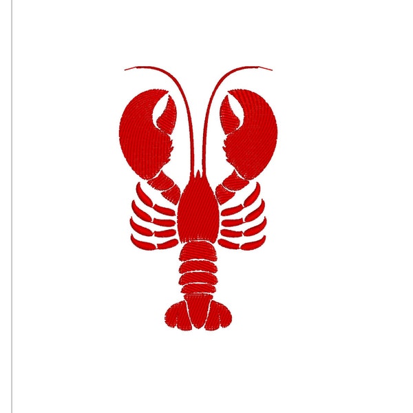 Red Lobster, 10 sizes machine embroidery designs instant download