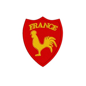 France Vintage Rugby logo Jersey, 4 sizes machine embroidery designs instant download