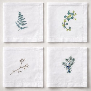 Conjunto de bosque, sauce, enebro, helecho, hiedra, 3 tamaños para cada uno, diseños de bordado a máquina