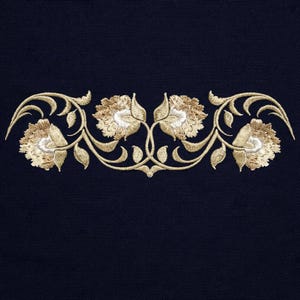 Flower border, 4 sizes, machine embroidery designs