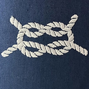 Nautical Square knot, 3 sizes machine embroidery designs instant download