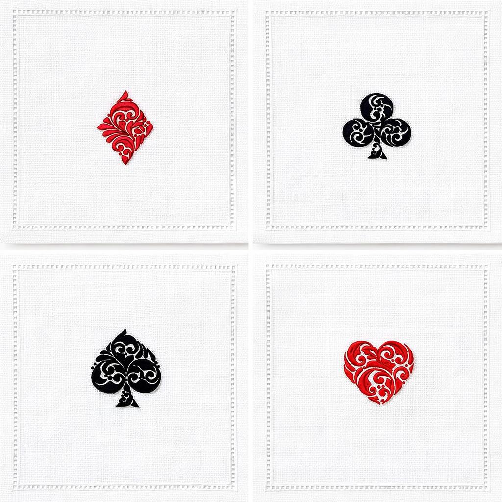 装飾用トランプ（スート、ハート、クラブ、スペード、ダイヤモンド、各