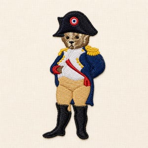 Urso de pelúcia Napoleão, 3 tamanhos, desenhos para bordado à máquina