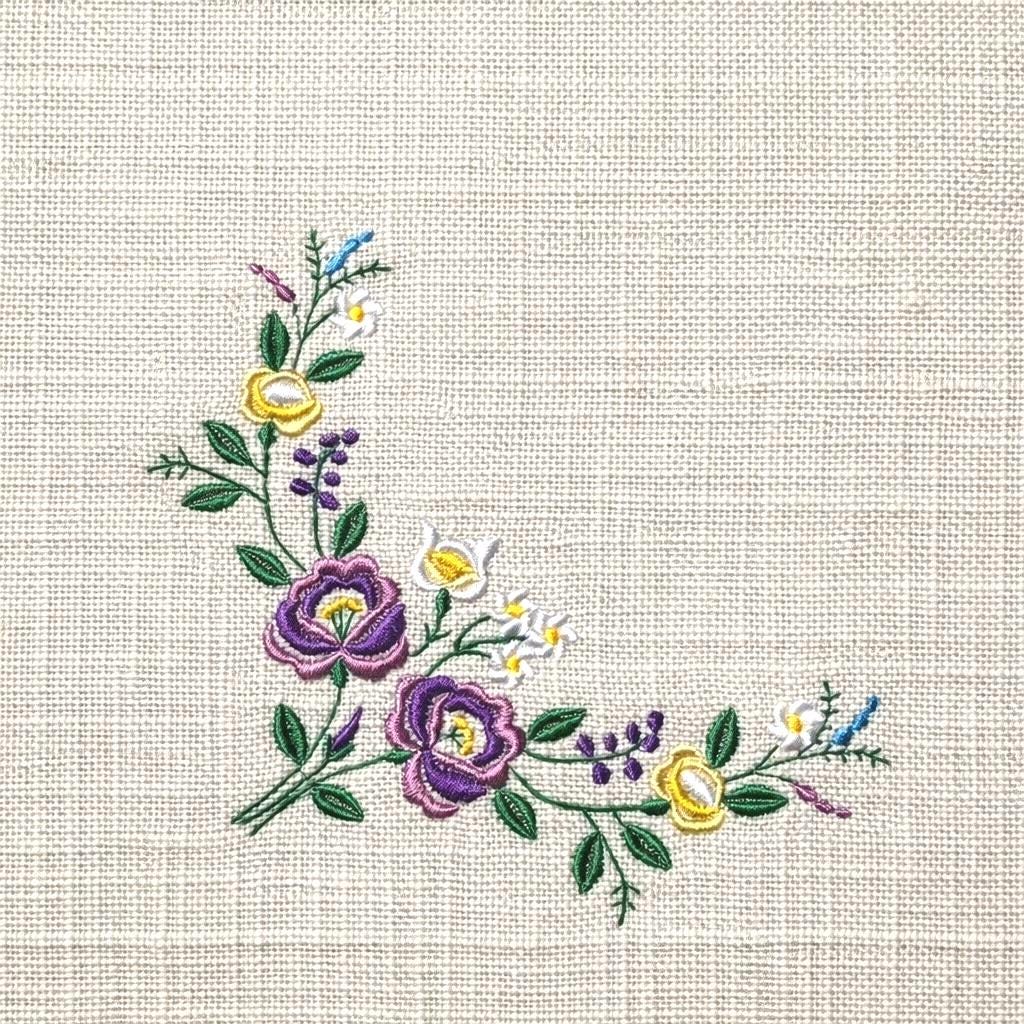 Motifs de broderie machine « Fleurs d'angle », 2 tailles - Etsy Canada