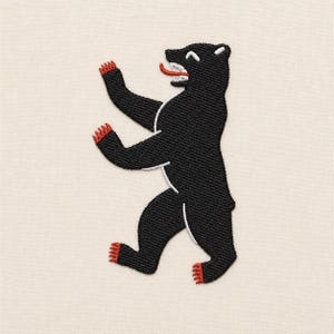 Oso berlinés alemán, 10 tamaños, diseños para bordado a máquina.