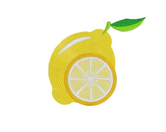 Citron Fruit, 3 tailles, Fichiers de broderie, Téléchargement immédiat