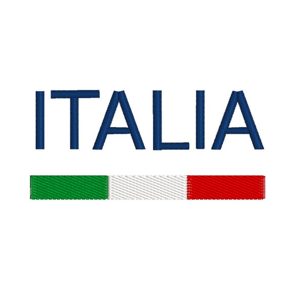 Drapeau italien, 13 Tailles, Fichiers de broderie - Téléchargement immédiat