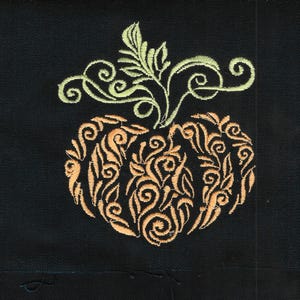 Ornemental Pumpkin 4 sizes, machine embroidery designs instant download