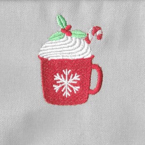 Christmas Mug, 3 sizes machine embroidery designs instant download