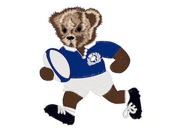 Osito de peluche jugador de rugby de Escocia, 3 tamaños, diseños de bordado a máquina