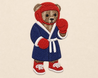 Teddy bear Boxer bear, 3 sizes, machine embroidery designs