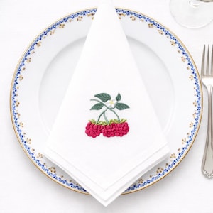 Raspberry branch with flower, 4 sizes,machine embroidery designs