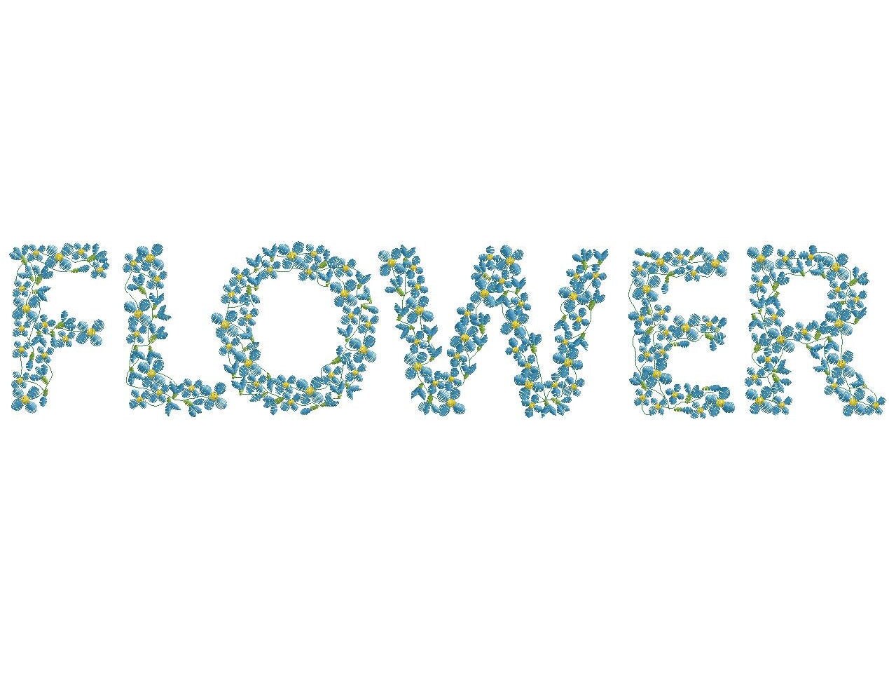 Floral Font, Flower Alphabet, 3 Sizes, Machine Embroidery Designs - Etsy