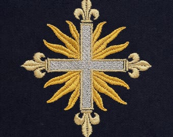 Musketeer cross, 4 sizes, machine embroidery designs